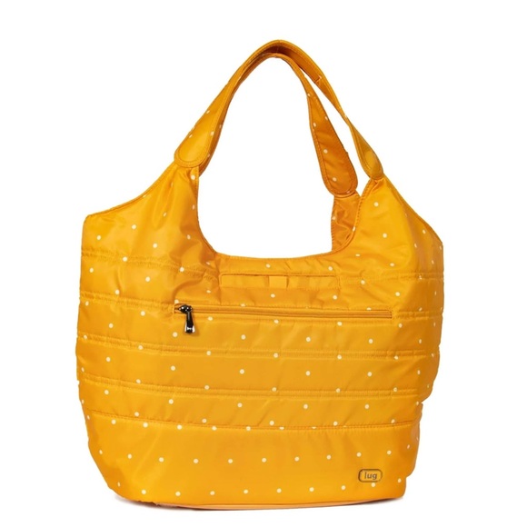 lug Handbags - NWT LUG Gondola Slouch Tote Yellow Dot Marigold Travel Bag Purse